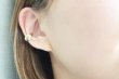 画像4: K18YGイヤーカフ 18金イヤーカフ 半円 月甲 ハーフムーン 片耳イヤリング Ear cuff (4)