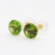 画像2: K18YG ペリドット 計2.0ct スタッドピアス 一粒ピアス 大粒 PERIDOT 18金  (2)