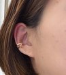 画像3: K18YG クロスデザインイヤーカフ 18金イヤーカフ片耳イヤリング Ear cuff (3)