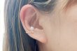 画像2: K18YG イヤーカフ アコヤパール2P ベビーパールイヤーカフ 18金 真珠 パールイヤカフ 重ね付けにも◎ Ear cuff (2)