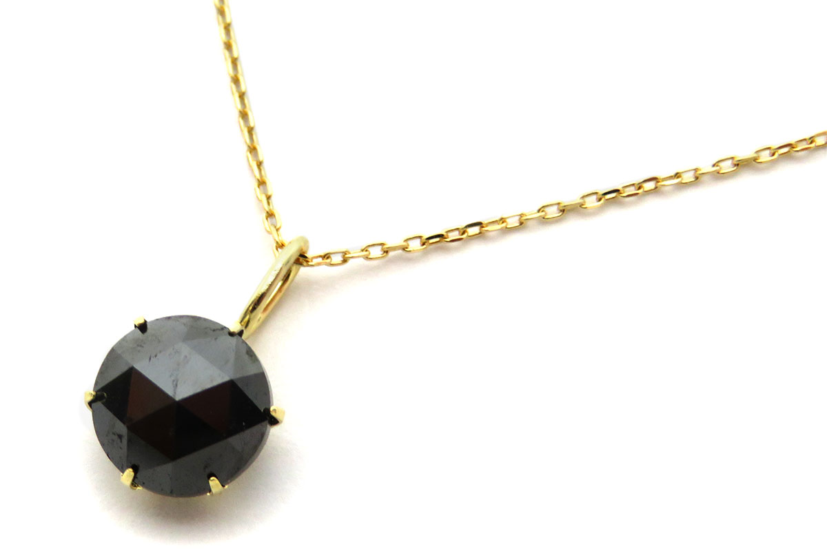 K18YG(18金イエローゴールド)ブラックダイヤモンド1.00ctネックレス